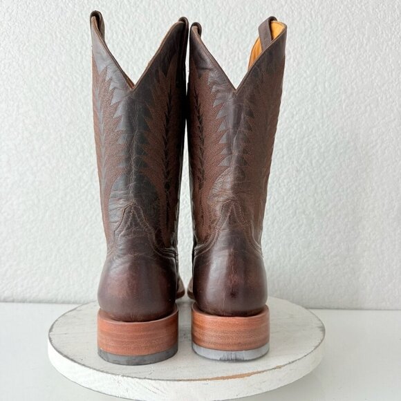 Rod Patrick Mens Cowboy Boots Size 12AAA Brown Goat Leather Western French Toe - Picture 3 of 13
